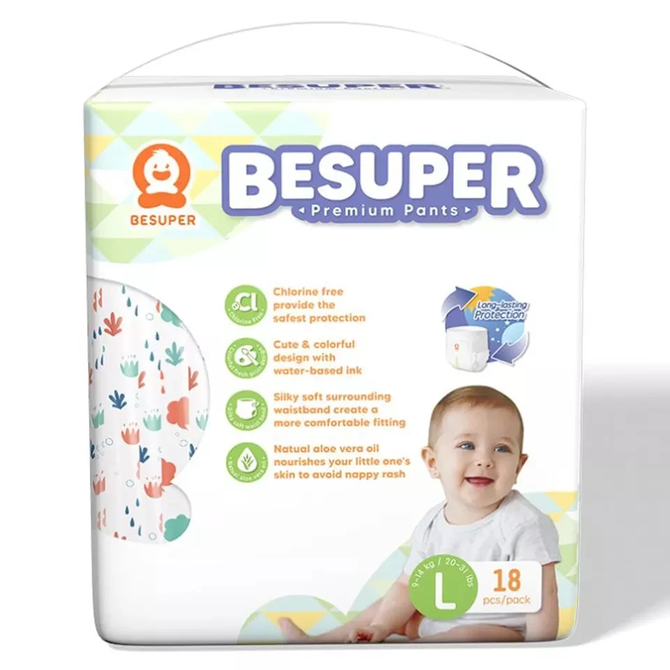 Manufacturer customized high absorption disposable non woven fabric flullf pulp baby diapers for kids