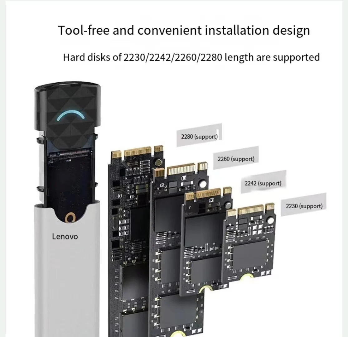 m.2sata solid state drive box NG-FF protocol to USB3.0 external reader Len ovo M01 M.2 hard drive case