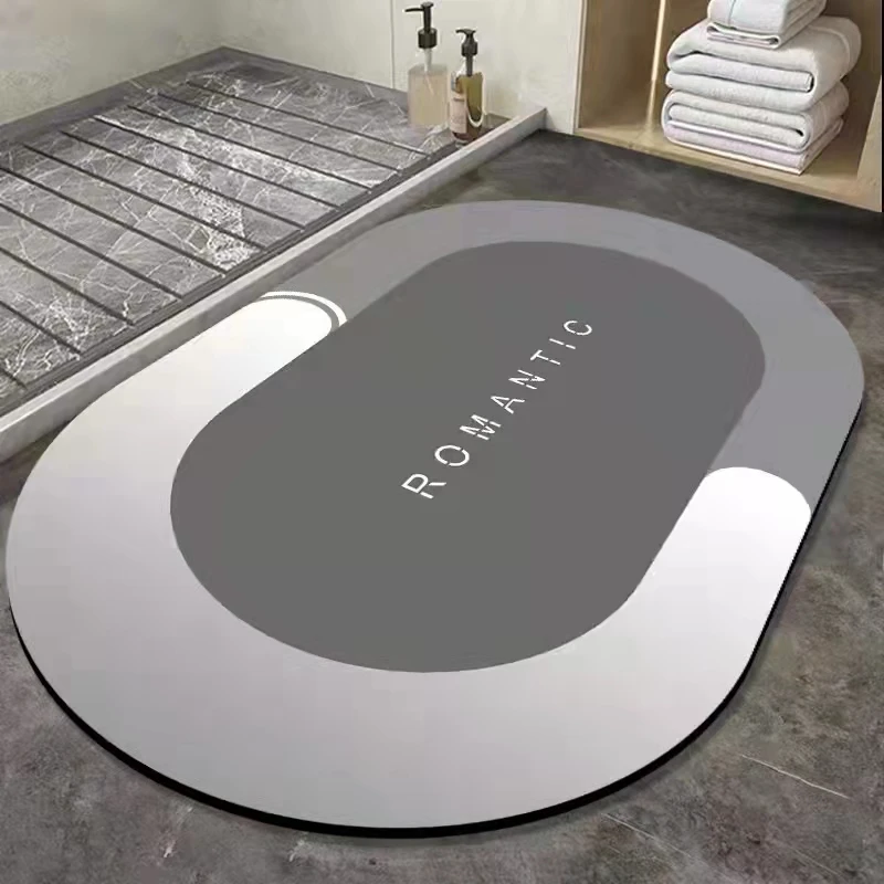 Bathroom diatomaceous non-slip Mud floor mat water absorbent rug diatomite earth bath mat