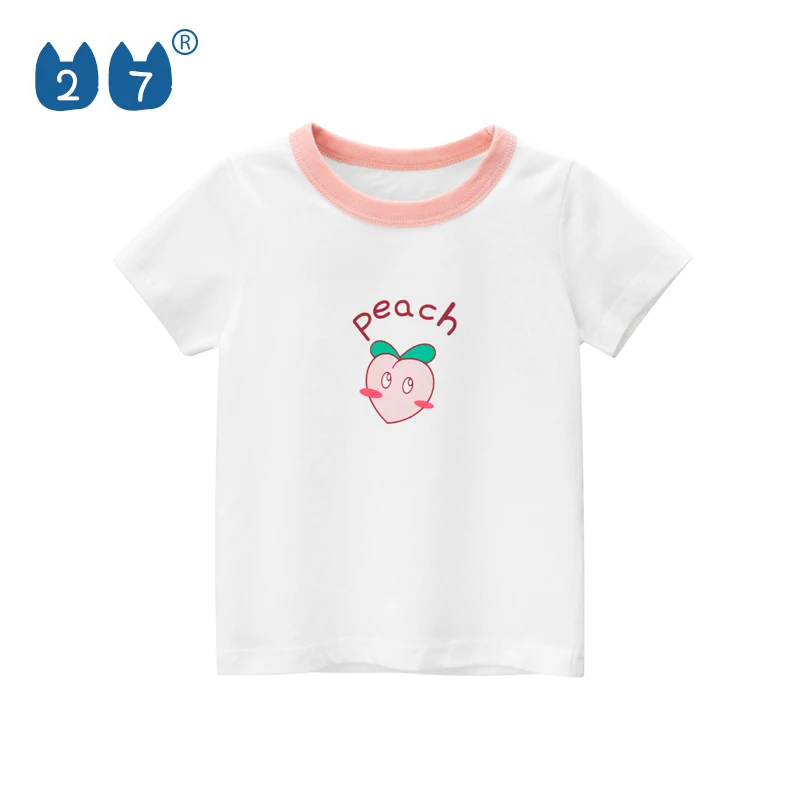 Latest Colourful Cute Kids T Shirt Boutique Child Cotton Baby Girl Summer T Shirt