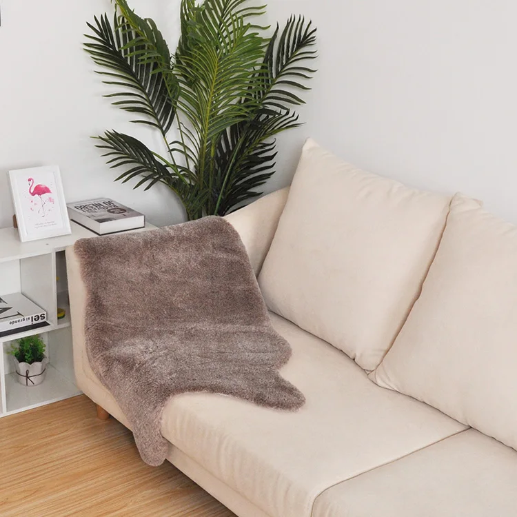 Shaggy Rabbit Fur Carpet For Living Room Home Warm Plush Floor Rugs