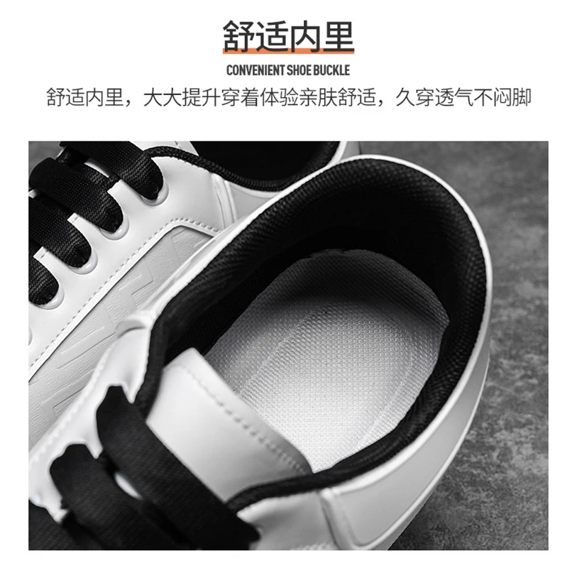 Hot 2024 New Board Shoes Breathable White Casual Trend Lace-up