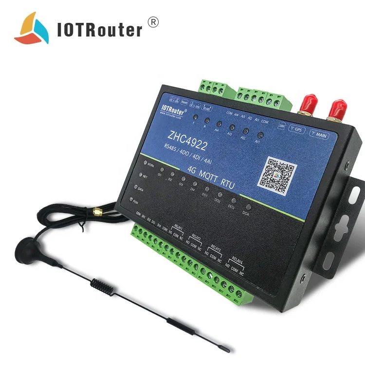  Промышленный беспроводной приемник данных Ethernet rs485 модуль Преобразователь IOT маршрутизатор ZHC4922 4G RTU Датчик интегрированная облачная платформа