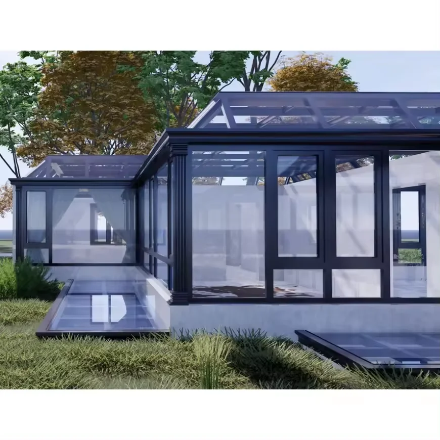 Container house container relax 4 season winter sun house gardens for glass conser price glass outdoor glass house