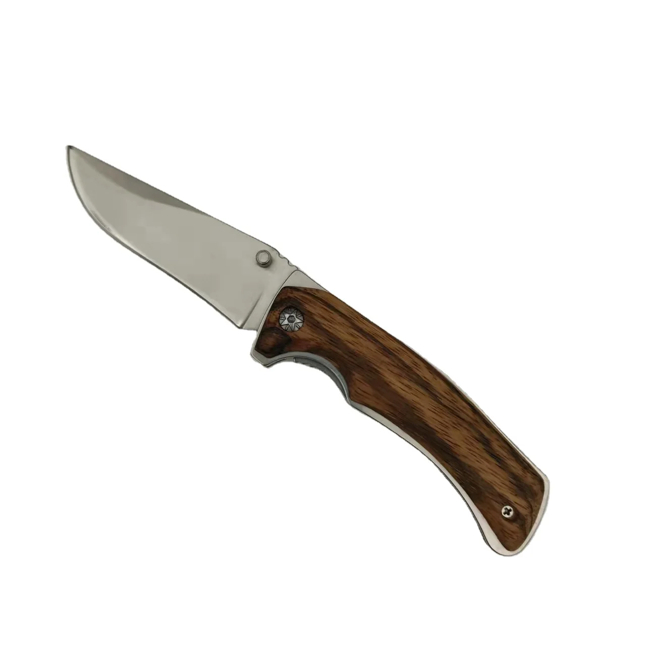 Custom Knives Slide Blade Folding Pocket Knife survival Wooden Handle