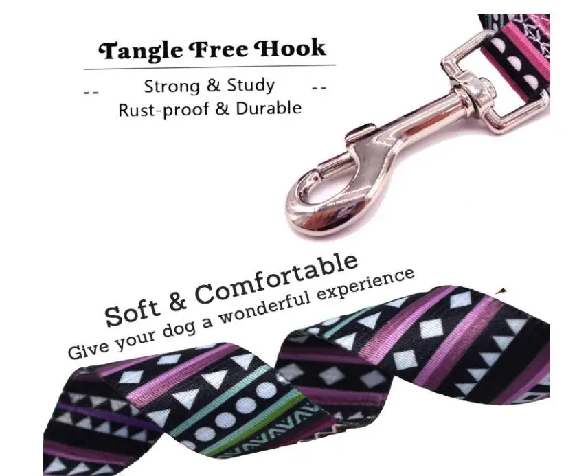 
New Product Unique Design Colors Nylon Dog Leash for Different Dog 