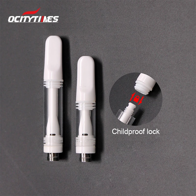 
super thick carts CBD atomizer tanks 510 oil vaporizers 1ML with all white body 
