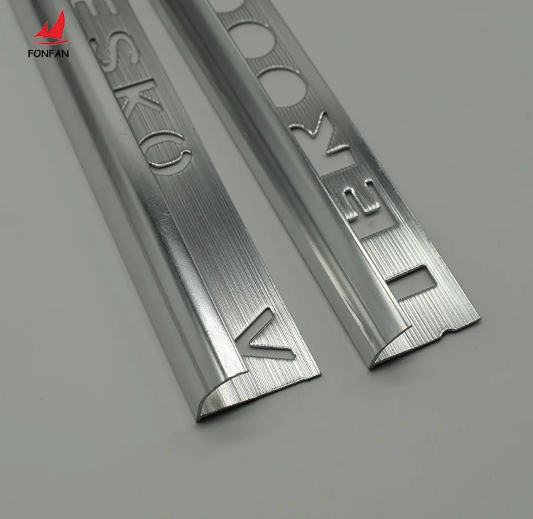 Custom Logo Tile Accessories various surface treatment Edging Metal Flexible Aluminum Stainless Steel tile trim corners supplier