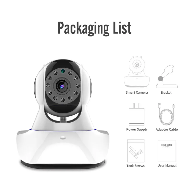 2.4G/5GWiFi Dual Frequency APP Real-time Monitoring Smart Home Security Protection Monitor WiFi IP Indoor Camera
