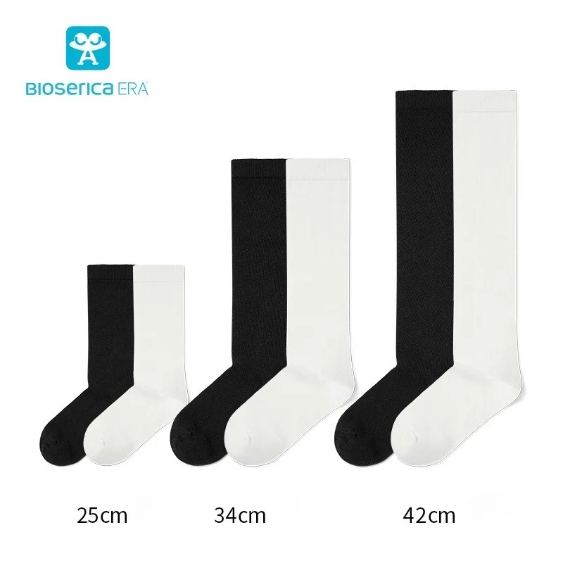 Wholesales Women Over Knee High Sock Antibacterial Lady Slouchy Socks Thigh High Cotton Socks Black White for Girl Dress Custom