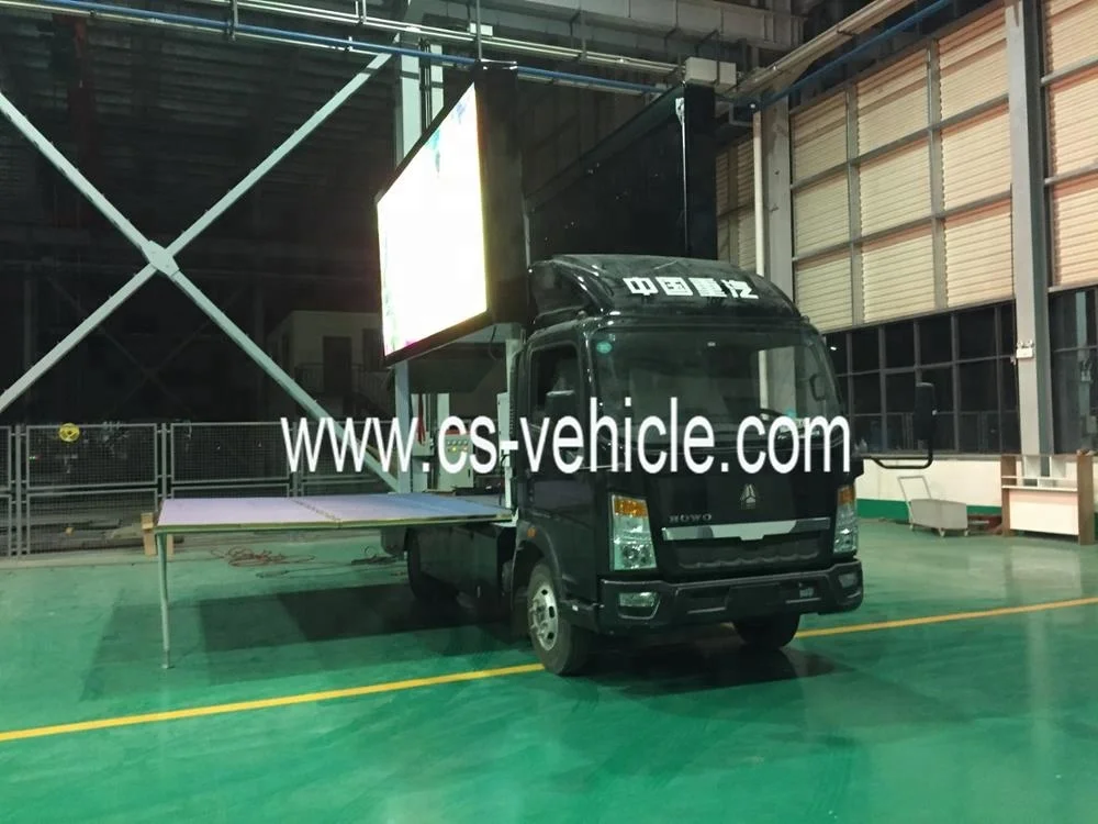 Sinotruk HOWO 4*2 116HP P6 LED light truck led advertisement truck led mobile advertising trucks for sale