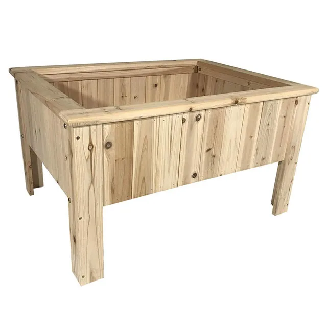 Growing Cedar Raised Garden Planter Box Kit Outdoor Elevated Bed Patio Vegetable/Flower/Herb Gardening