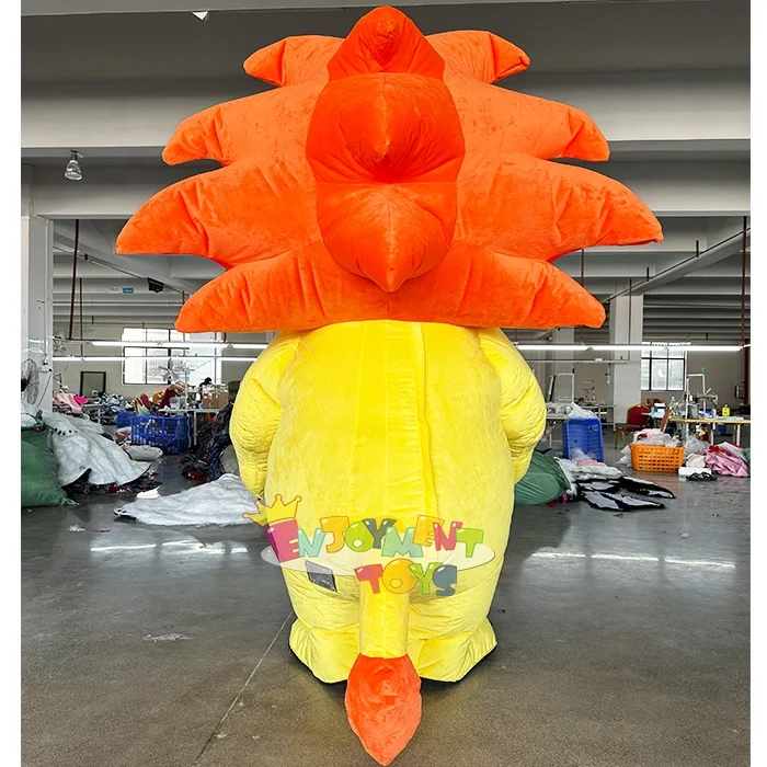 Customized Inflatable Yellow Lion Mascot Costume Stage Performance Shopping Mall Event Party Adult Size Costume