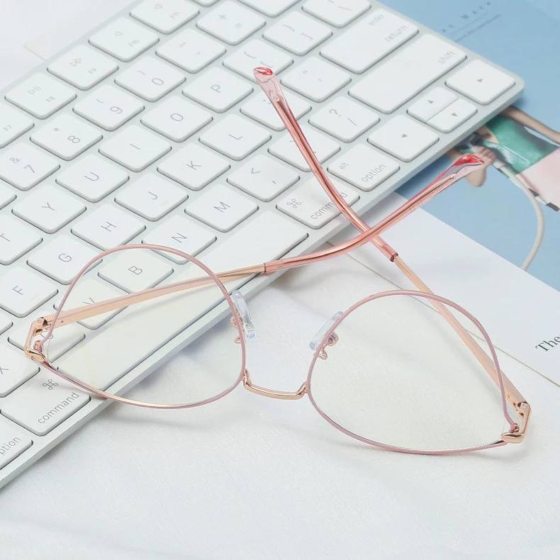 Vintage Big Cateye Optical Eyewear Female Eyeglasses Frame, Anti Blue Light Blocking Protect Computer Glasses