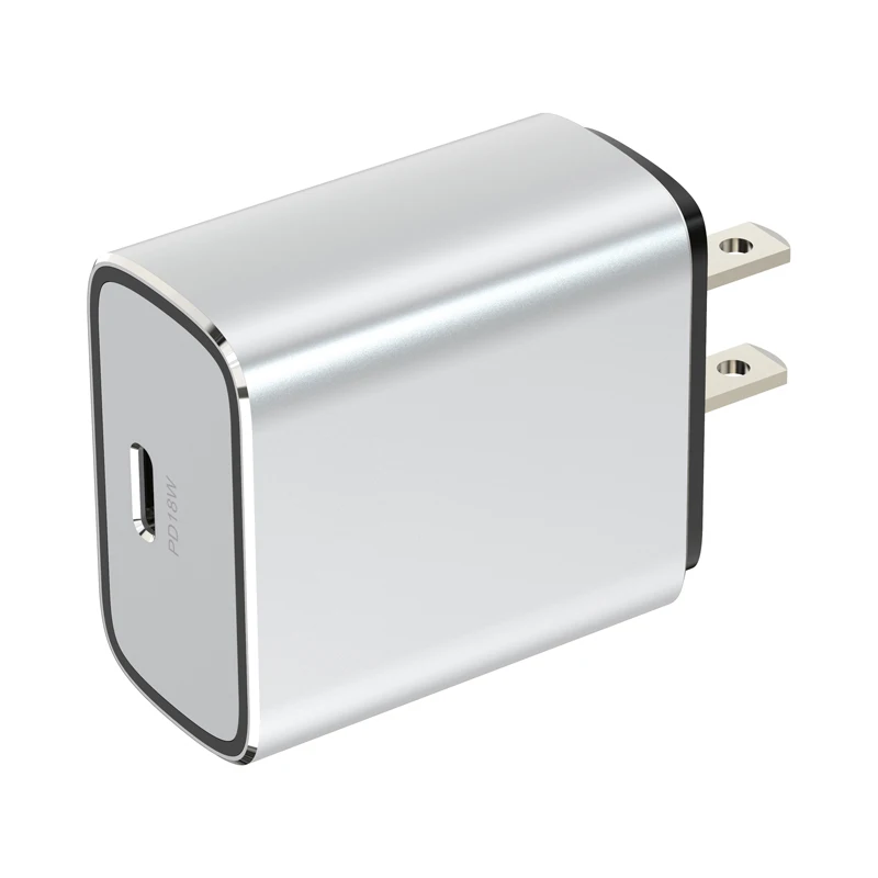 
2020 New Arrival High Quality US UK EU Aluminum Alloy Fast PD 18W Wall Charger PD Adaptor 