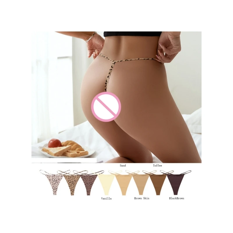 2023 Hot Sale Ice Silk Woman Briefs Panties Low-Waist Thongs And g String Seamless Bikinis Sexy Underwear Women