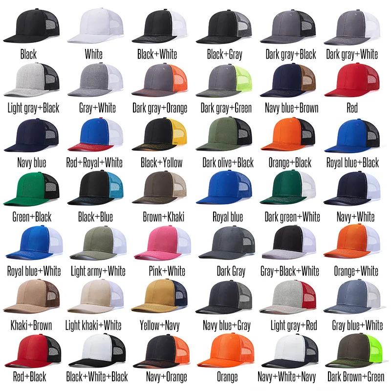 Оптовая продажа чистая сетчатая задняя бейсболка Gorras Personalizadas вышивка на заказ 3D логотип Richardson 112 стиль шляпы для Дальнобойщика