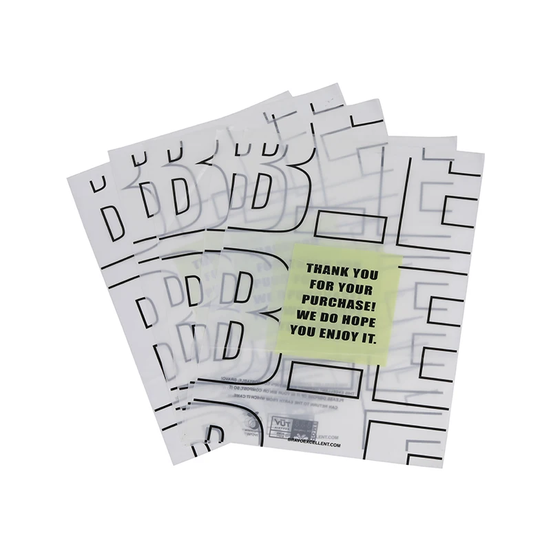 100% Compostable Sustainable Cornstarch Custom Logo Biodegradable Clear Self Adhesive Garment Cloth Apparel Bags for Packaging