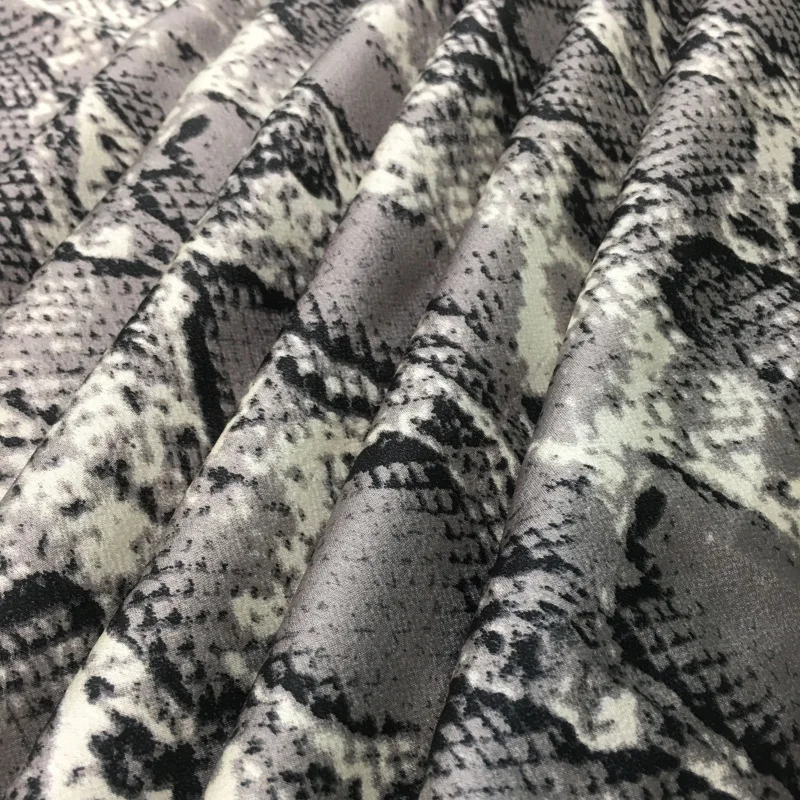 
 Новая атласная ткань с принтом в виде змеи, атласная ткань с Африканским принтом, модная ткань для платьев и рубашек  