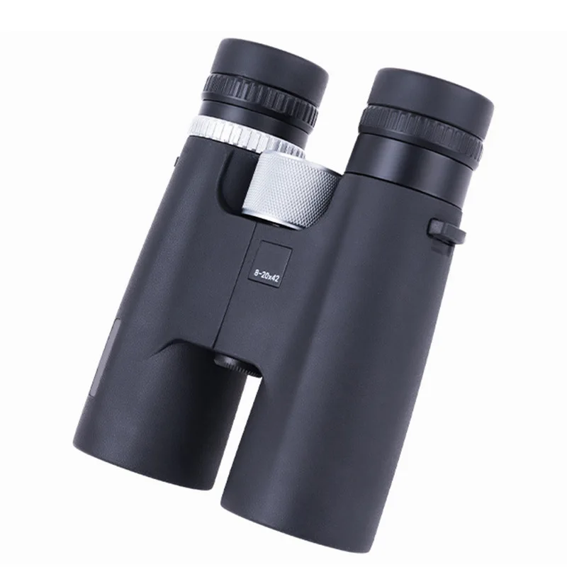 Factory wholesale 8-20x42 zoom binoculars HD high power low light night vision outdoor Hiking Hunting Binoculars