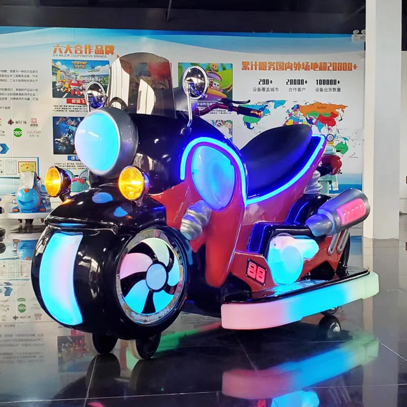 Haojile Punk Style Electric Motorcycle for Children Indoor/Outdoor Amusement Park Rides for Shopping Mall Use