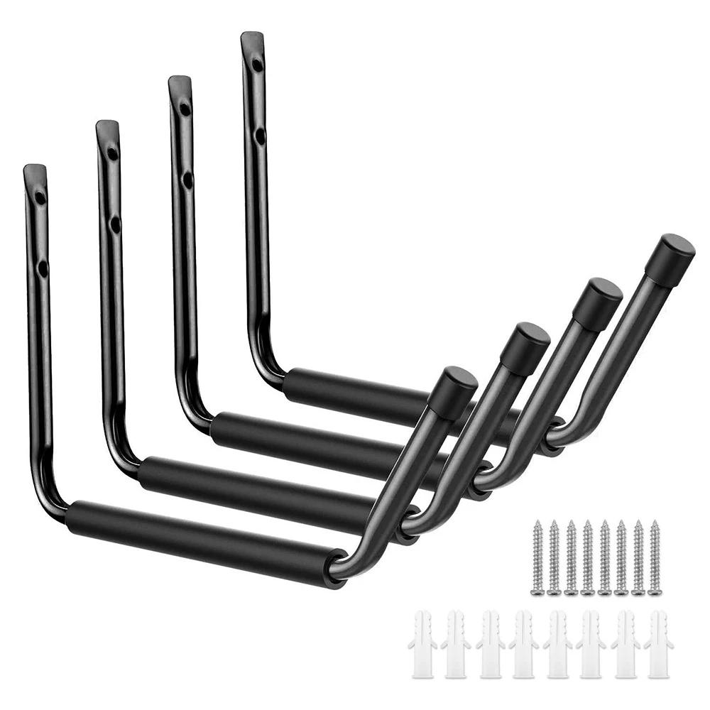 High Quality Heavy Duty Garage Storage Hooks,Kayak Wall Rack,Wall Hanging Rack for Canoe/Ladder/Hose/Bicycle/Tools (4 Pack)