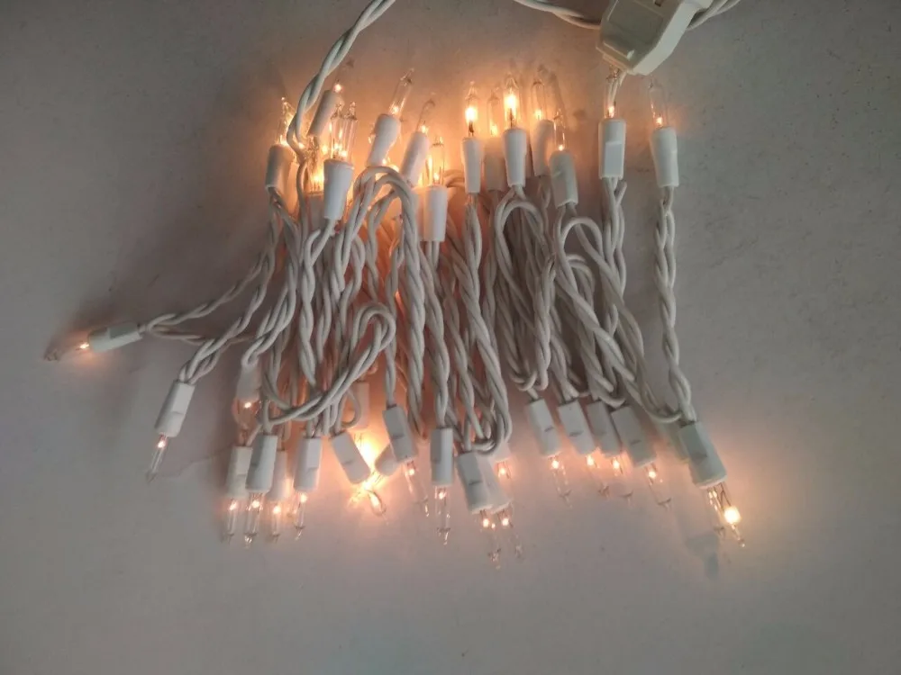 UL Guirlande Lumineuse oliday Christmas Outdoor Waterproof Decoration Basic Rubber cable wire String Light