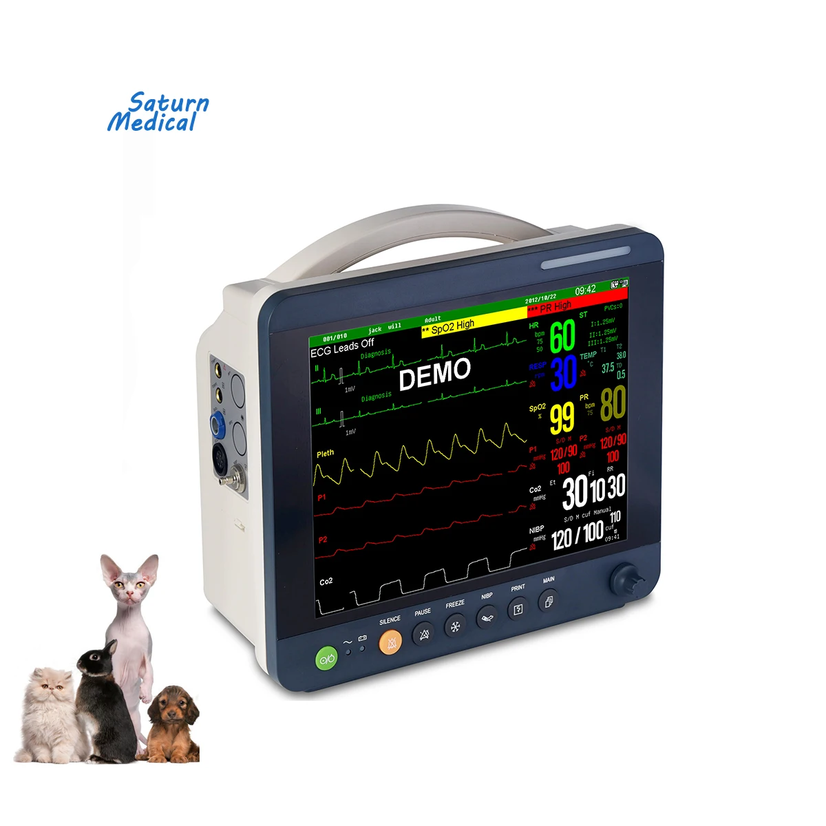 18 years manufacture 15 12 8 inch portable multiparameter horse dog cat vet pet animal veterinary use monitor equipment device