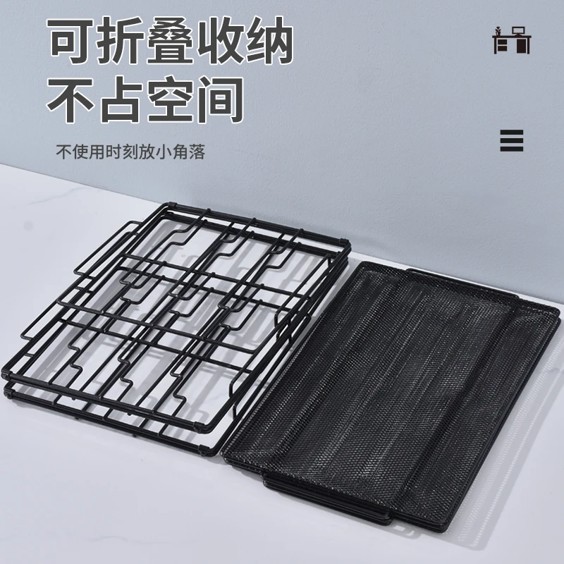 Iron art metal mesh wall hanging rack five story newspaper and magazine storage rack A4 file rack office storage