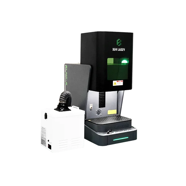 80w 60w Enclosed  coin laser deep engraving machine for stainless steel bottle ring aluminum steel automatic diy marking