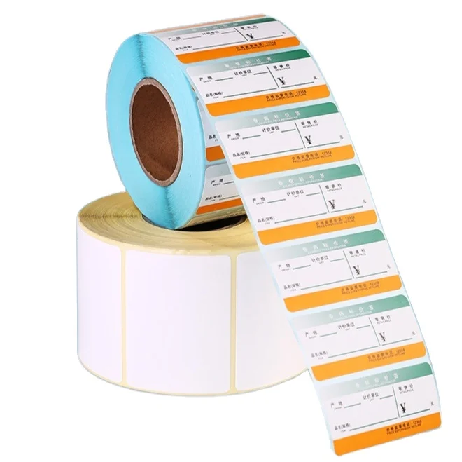 factory price 3d bar code label roll decorative sticker thermal shipping label sticker roll direct waterproof  thermal label