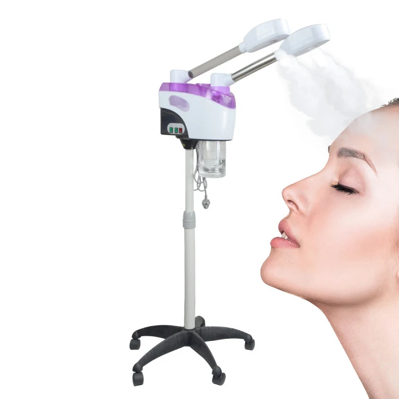 Professional 2 In 1 Hot And Cold Beauty Standing Facial Steamer Salon Hot & Cold Facial Steamer With Ozone And Aromatherapy