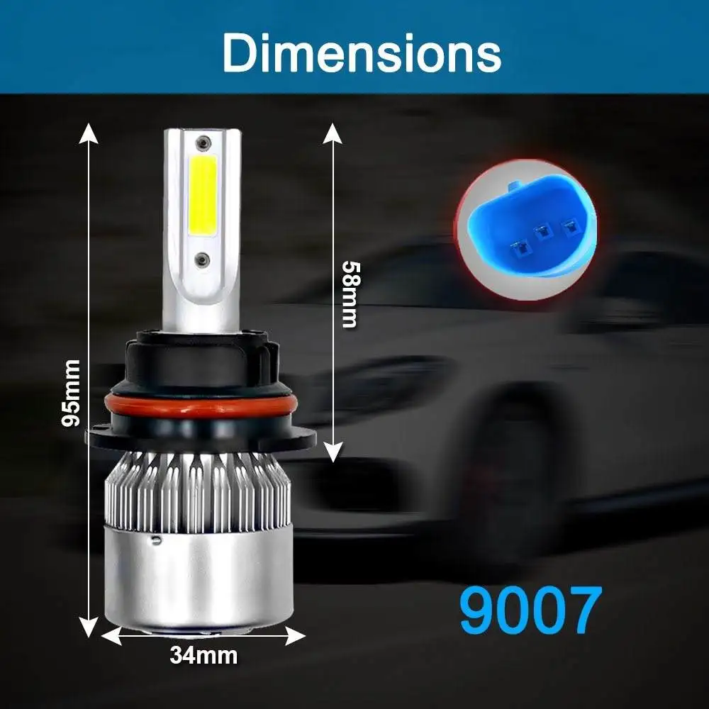 Car LED Bulbs S2 6000LM 28W H4 9004 9007 Led Headlights Car Fog Lights LED Lights Drl Headlight Bulbs H11 Led Headlights