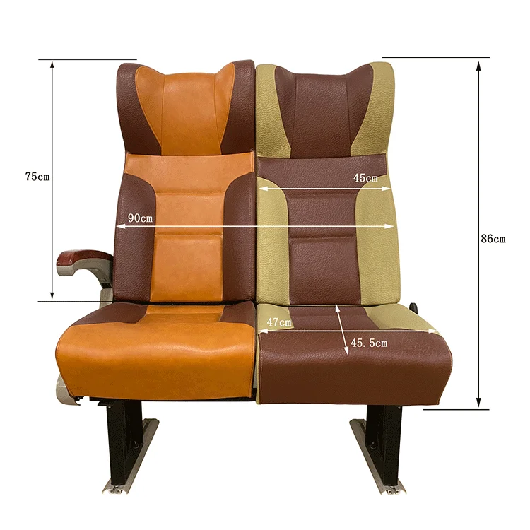 High quality spacious double car seat open mold customization seats bus