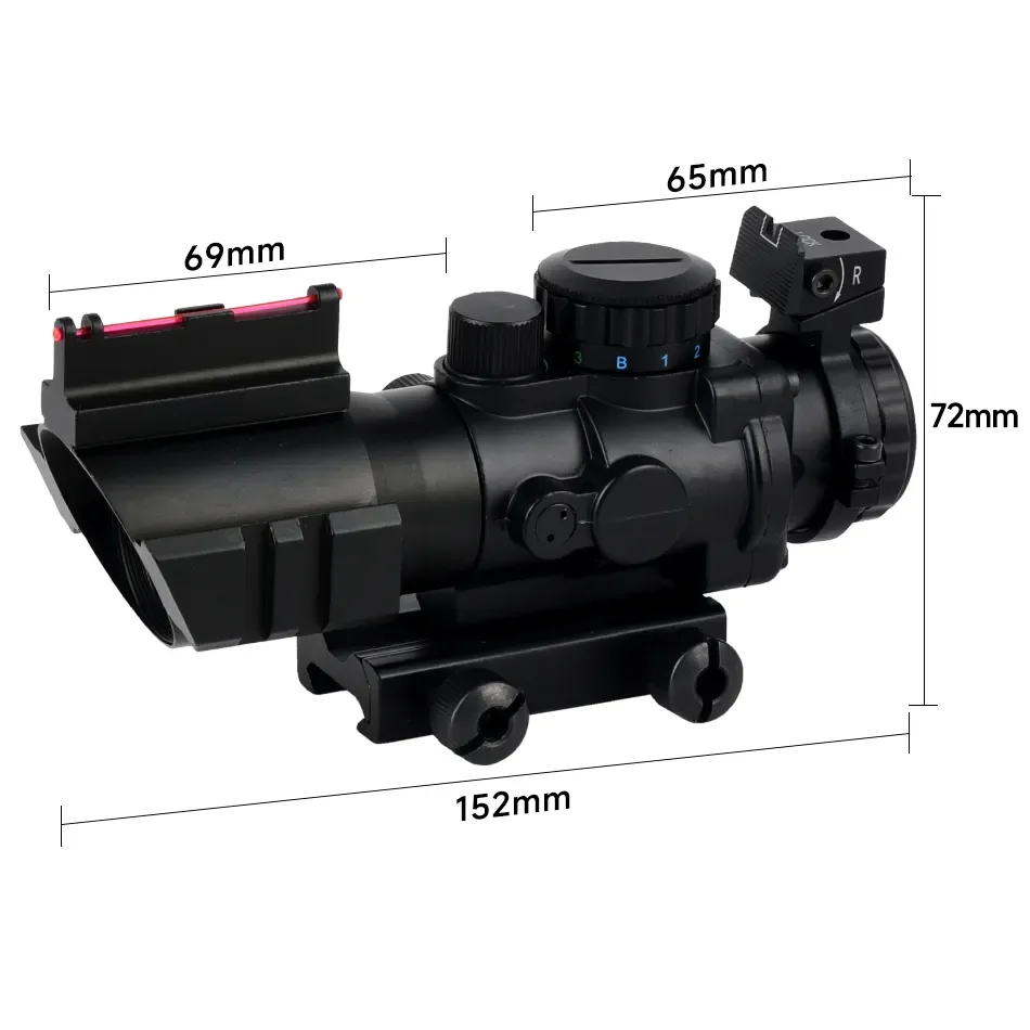 Wholesale Customizable 4X32mm Tactical Hunting Telescope Sight Cross Inverted Triangle Design with Glass Lens