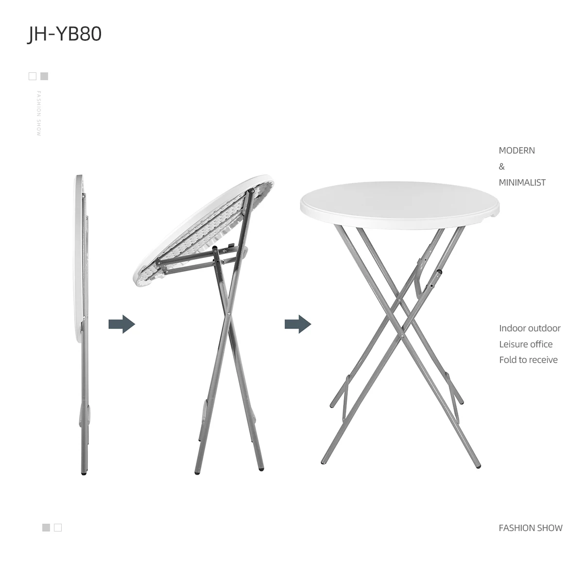 High Top Bistro Tables HDPE Plastic Portable Folding Cocktail Bar Table for Party Rental