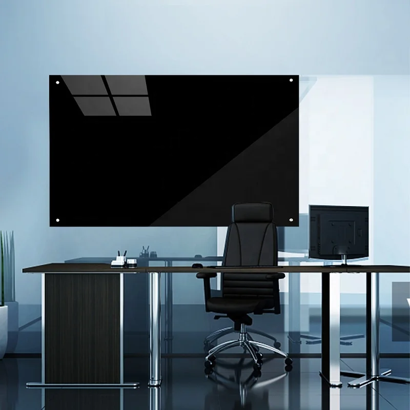 Best quality customized made factory supply glass blackboard transparent glass blackboard