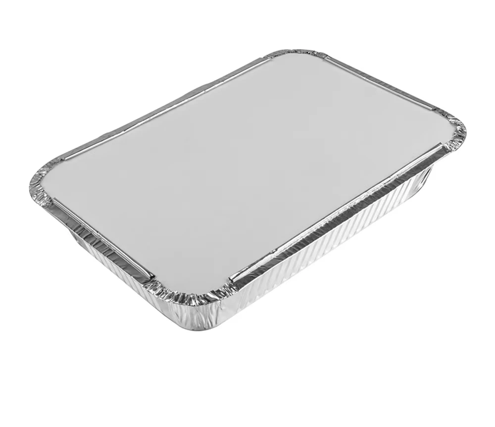 Laixin750cc 21*14*4 см баркеты Alu Jetables Traiteur 8389 R1l вынос лотков из алюминиевой фольги контейнер на с крышками Rec21