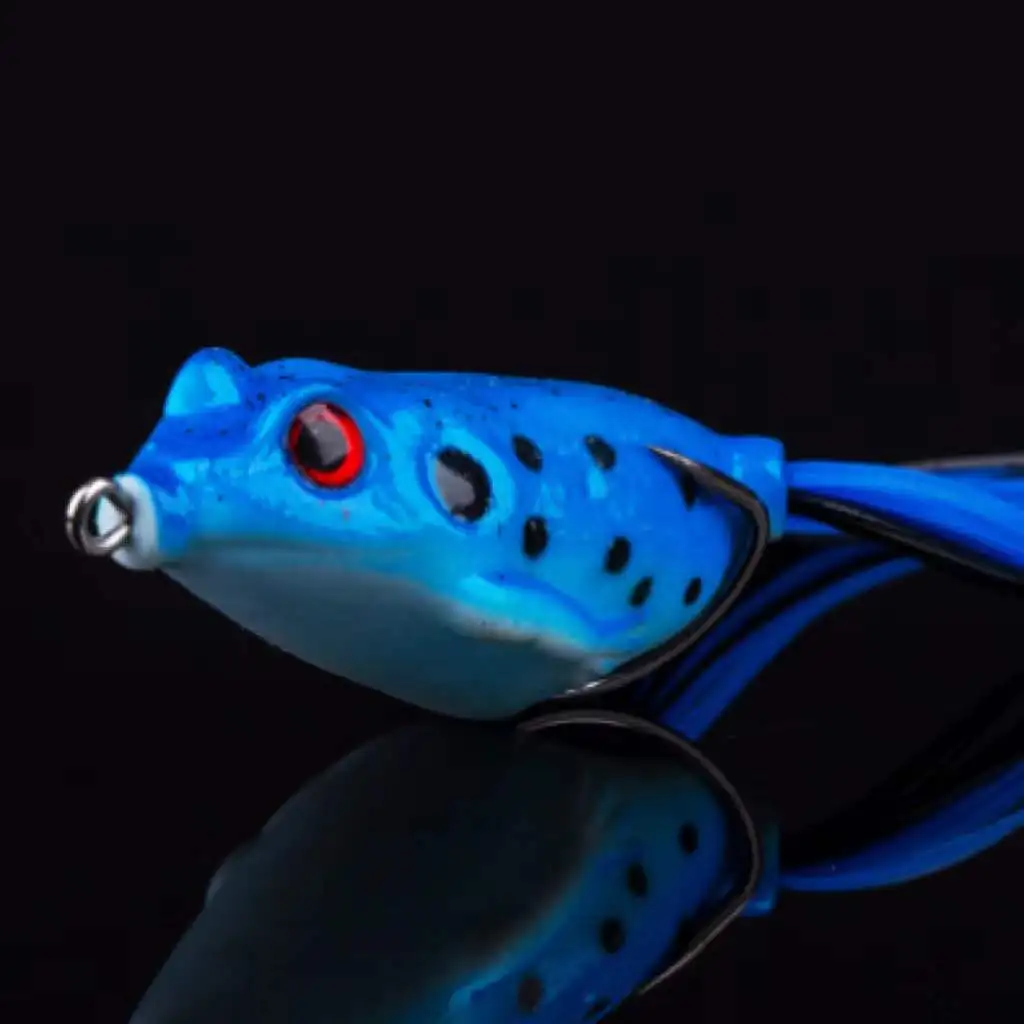 Hot Selling bionic thunder frog 15g/13g/8g/6g /5g  frog black suit high carbon steel double hook  lure soft bait