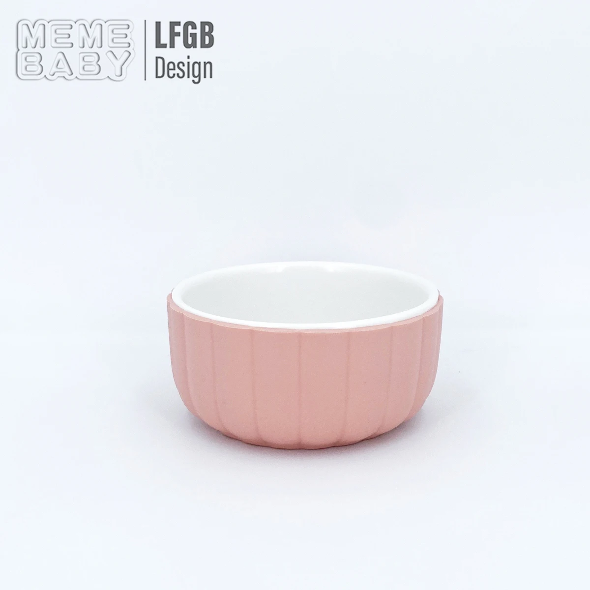 New Arrive Round Shape Baby Feeding Ceramic Bowl With Silicone Covered Tableware Kids Feeding