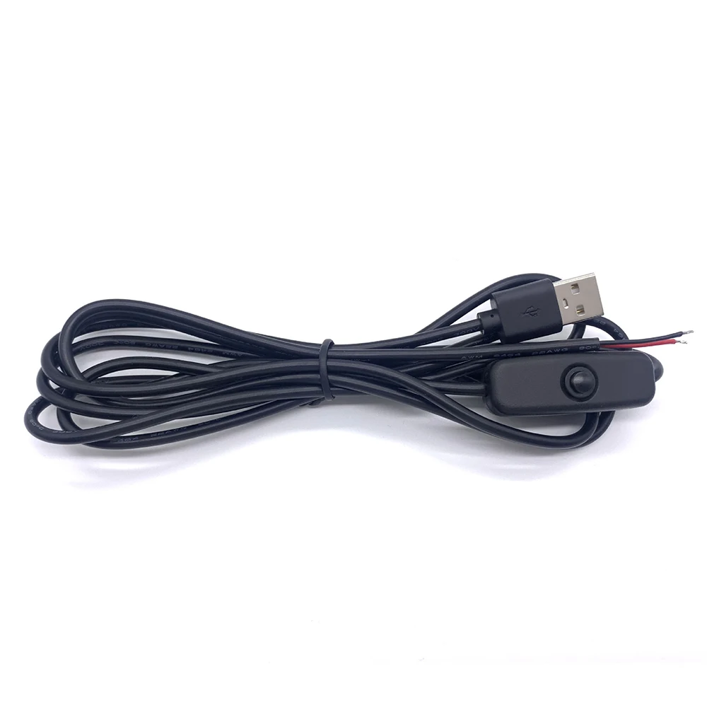 Индивидуальный USB-кабель 5 В для открытия конца с переключателем ВКЛ./ВЫКЛ. нажимная нижняя часть рождественского светодиодного освещения светодиодной лампы
