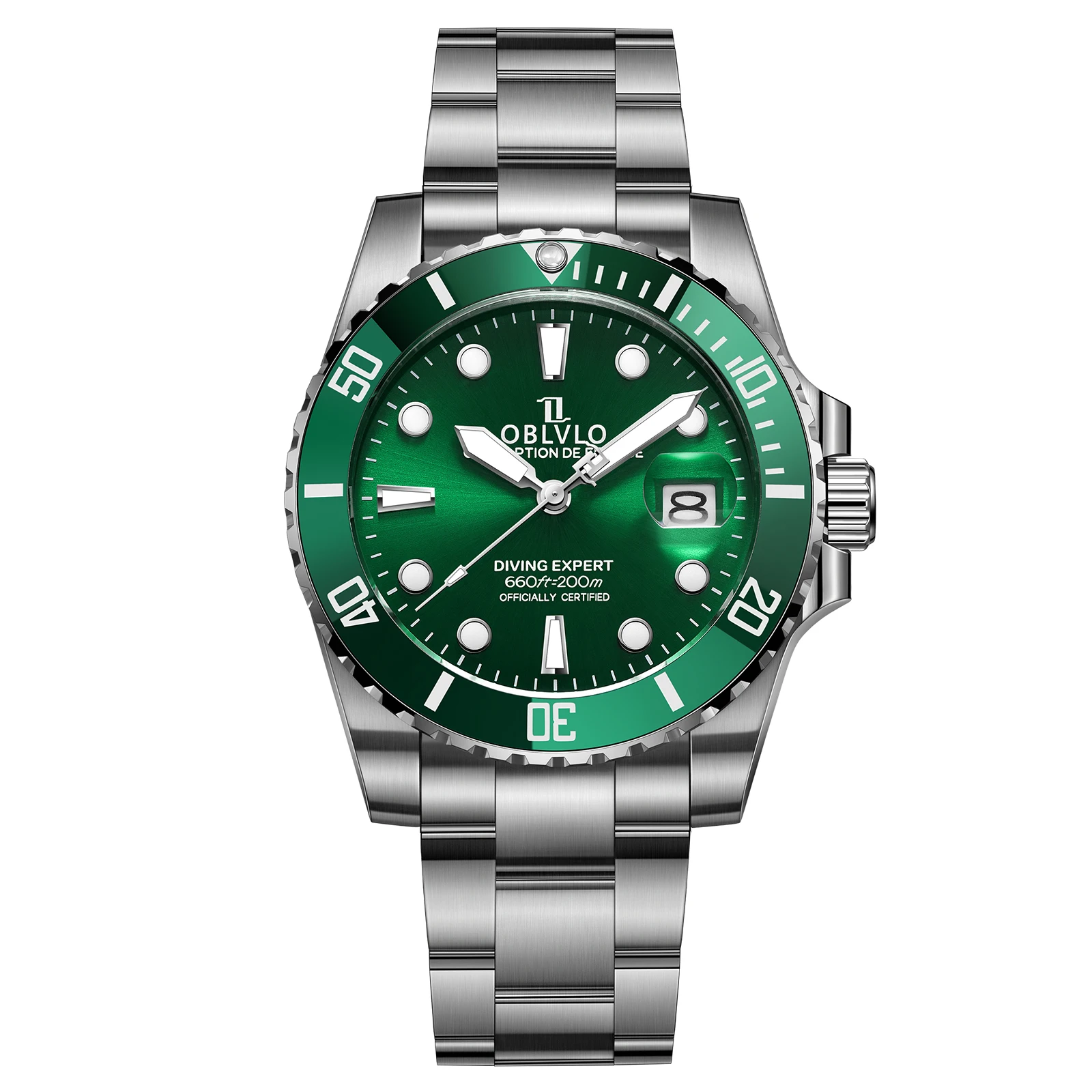 Custom Logo Customized 8125 Movement Diving Watch Automatic Mechanical Watch 20 ATM Luxury Diver Watch for Men