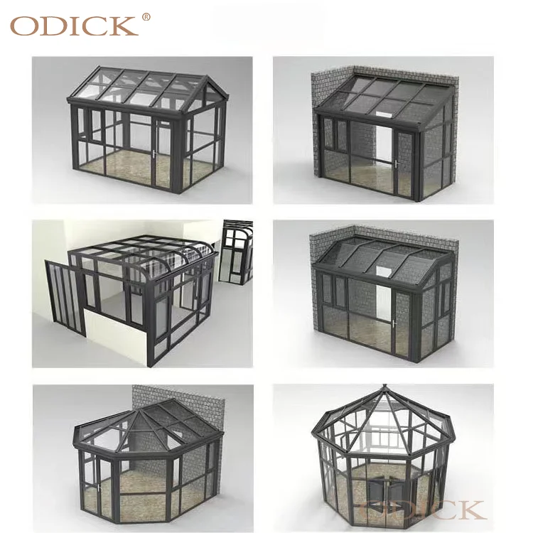 Sunrooms Thermal Break Four Seasons Style Slant Flat Curve Roof Window Lowe Glass Houses Green House