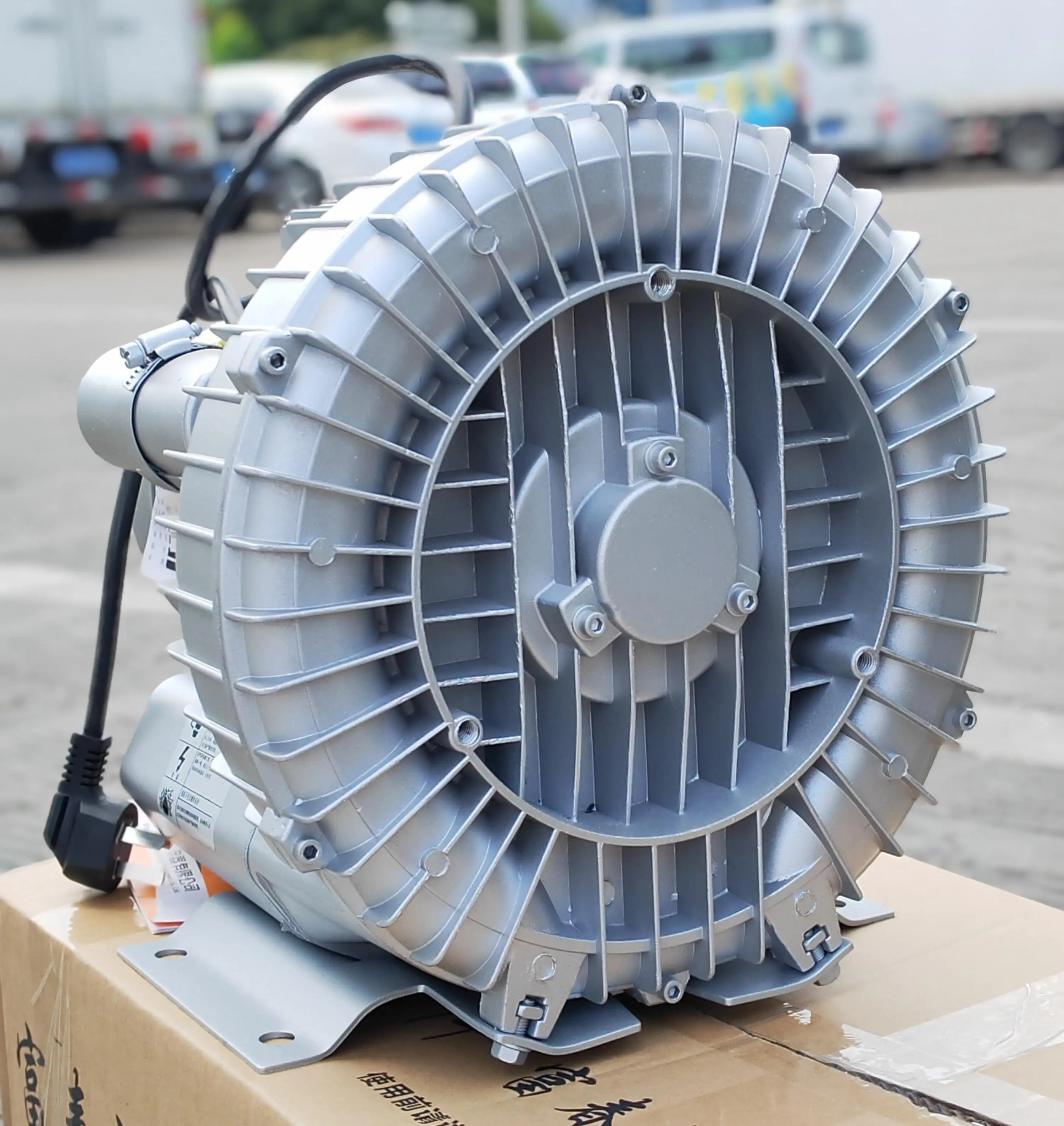 370W 220v High Pressure Air Vortex Blower Ring Blower Side Channel Blower for Fish Farm Wastewater Treatment