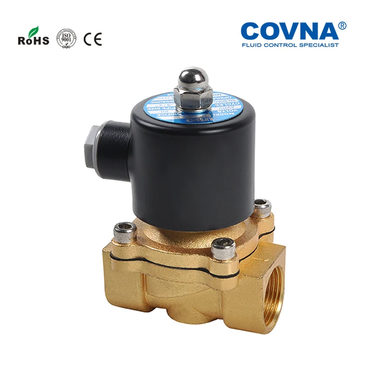 COVNA Low MOQ Zero Switch Pressure Normally Closed Female Thread 3/8in 12V Solenoid Valve for Flow Control