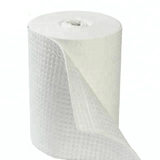 JUNENG Polypropylene Oil Absorbent Mat Clean Oil Leakage Quickly with High Oil absorb Efficiency