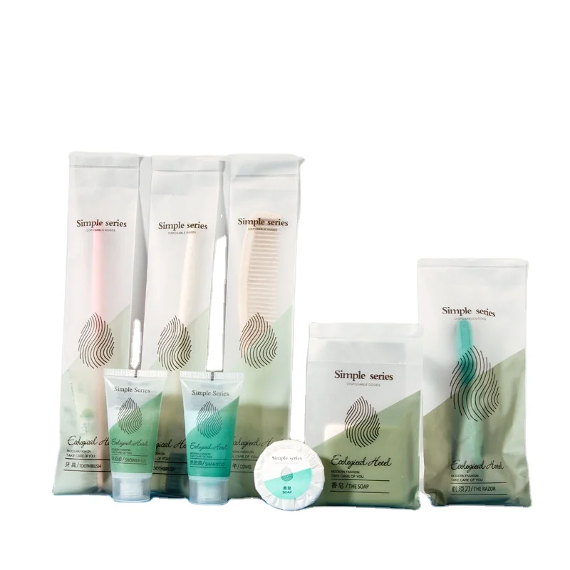 Disposable Hotel Supplies Custom Hotel Bathroom Kit Disposable Toiletries Set Hotel Aminities