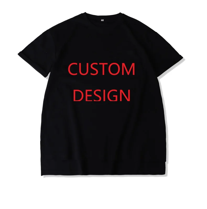 TOPKO High Quality Summer Unisex Cotton Short Sleeve Blank Plain Custom Logo Print Oversized T-shirt