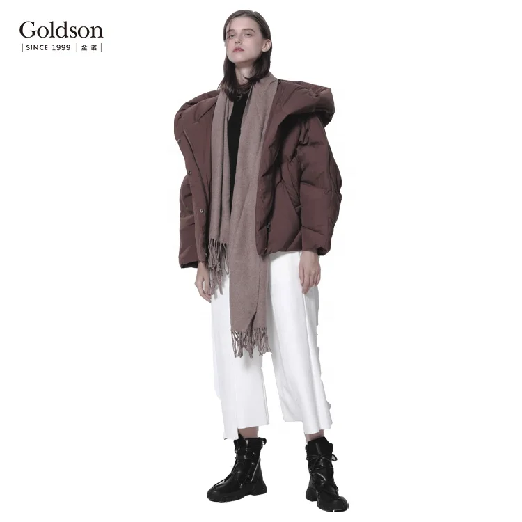 Factory high quality women heated duck down filled coat for winter