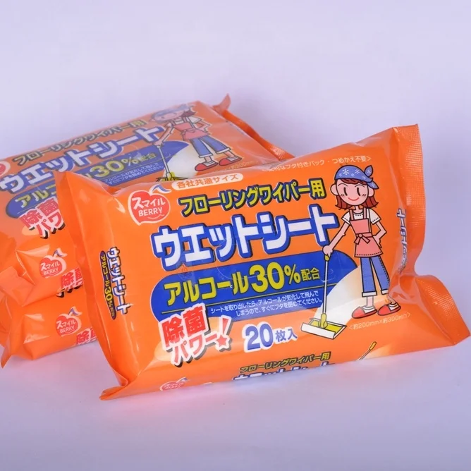 useful ultra thick wet tissue for cleaning floor ,household wet wipes 20 sheets x 1P